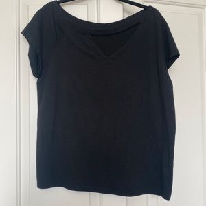 Black Cool Slit Top